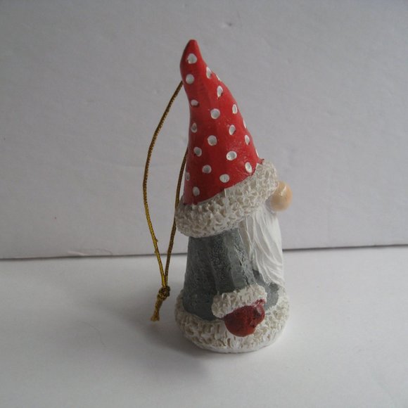 Merry Makers 6" Plush Gnome The Paper Store 2021 Grey/Red NWT & Resin Ornament - Picture 15 of 16